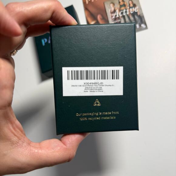 PAVOI 14K Gold Plated Chunky Door Knocker Earrings Women Dangle Drop Statement - Picture 4 of 4